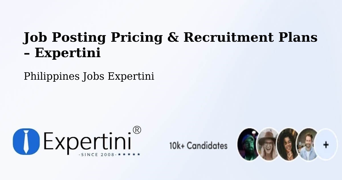 Job Posting Pricing & Recruitment Plans – Bayog - Bayog, Philippines Jobs Expertini